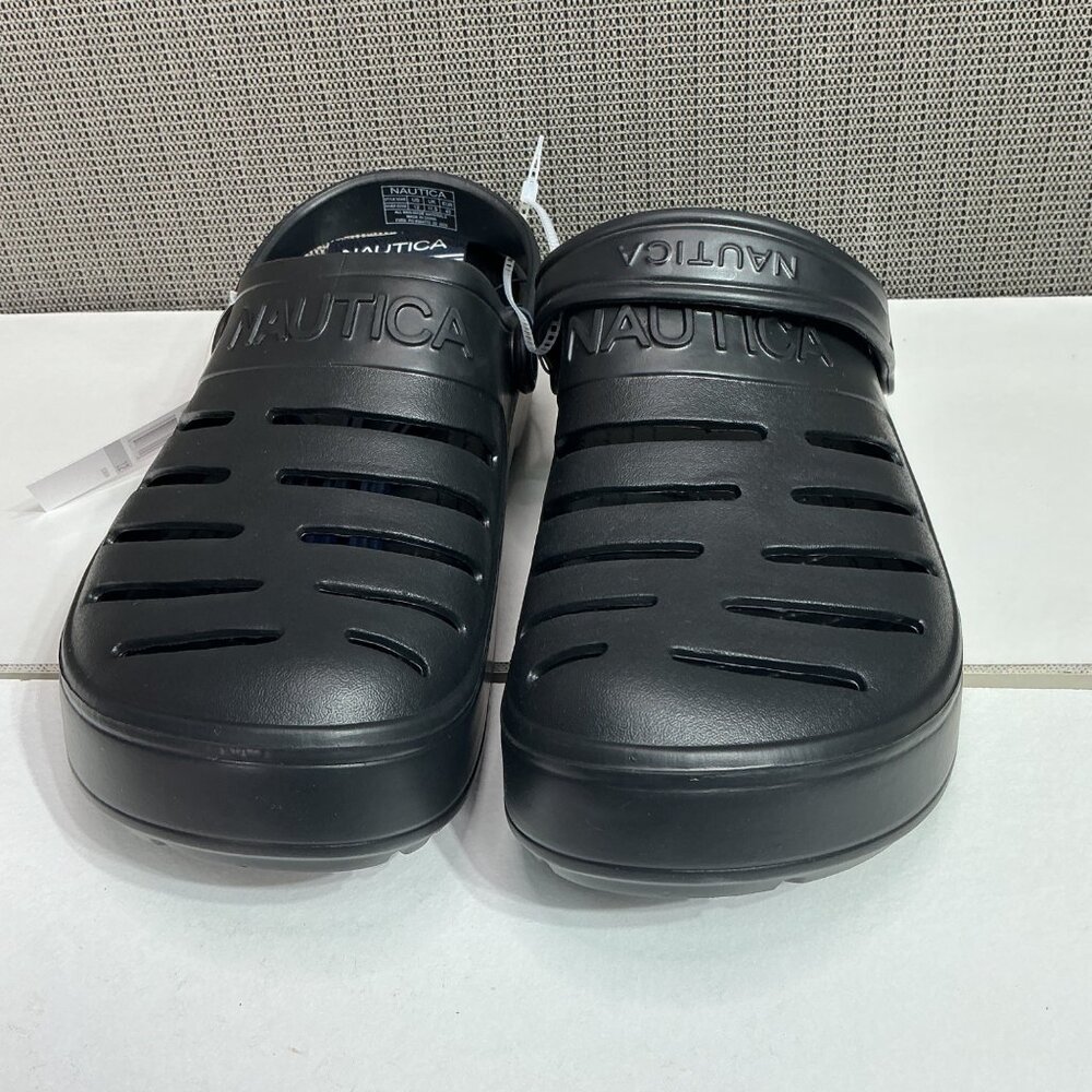 Nautica Mens River Edge Slip-On Clogs Size 12 Black - Picture 2 of 8
